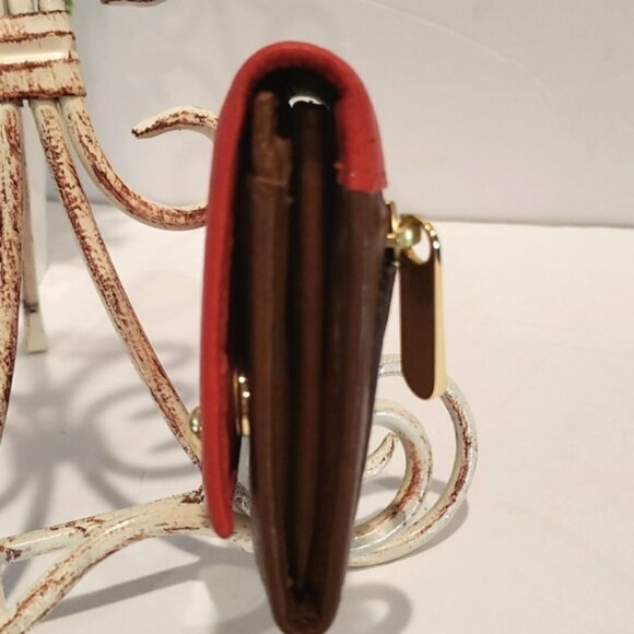 BANANA REPUBLIC Leather Red & Brown Wallet - Picture 13 of 14